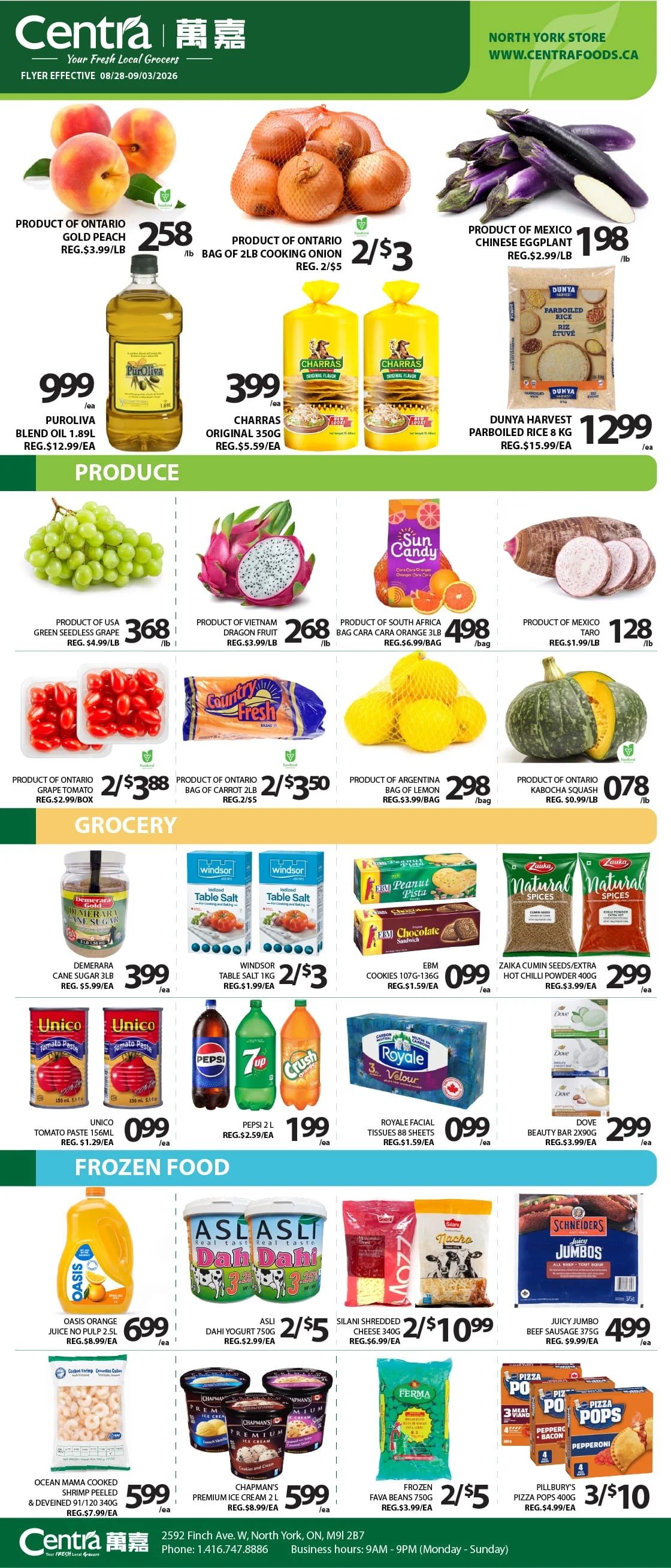 Centra Foods (North York) Flyer August 28 to September 3