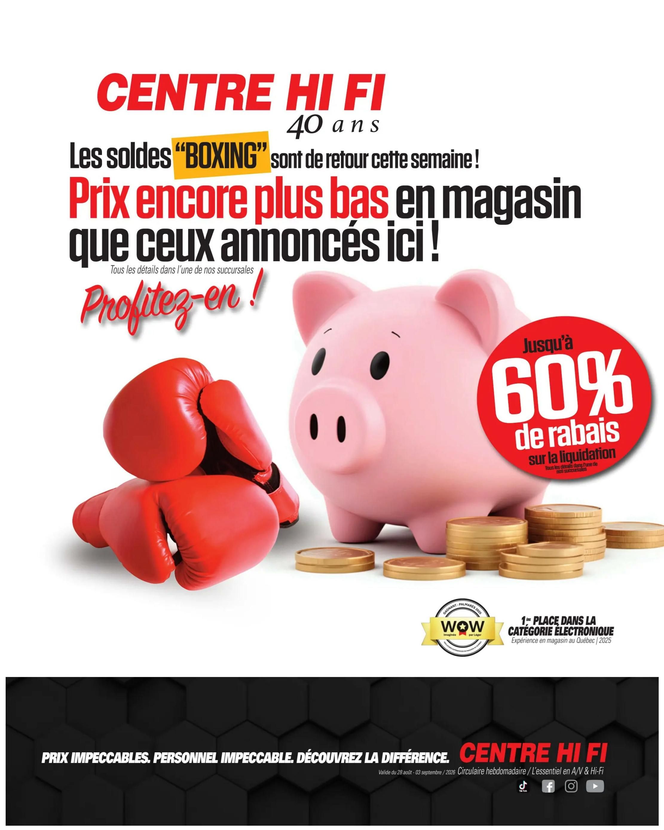 Centre Hi-Fi Flyer August 28 to September 3