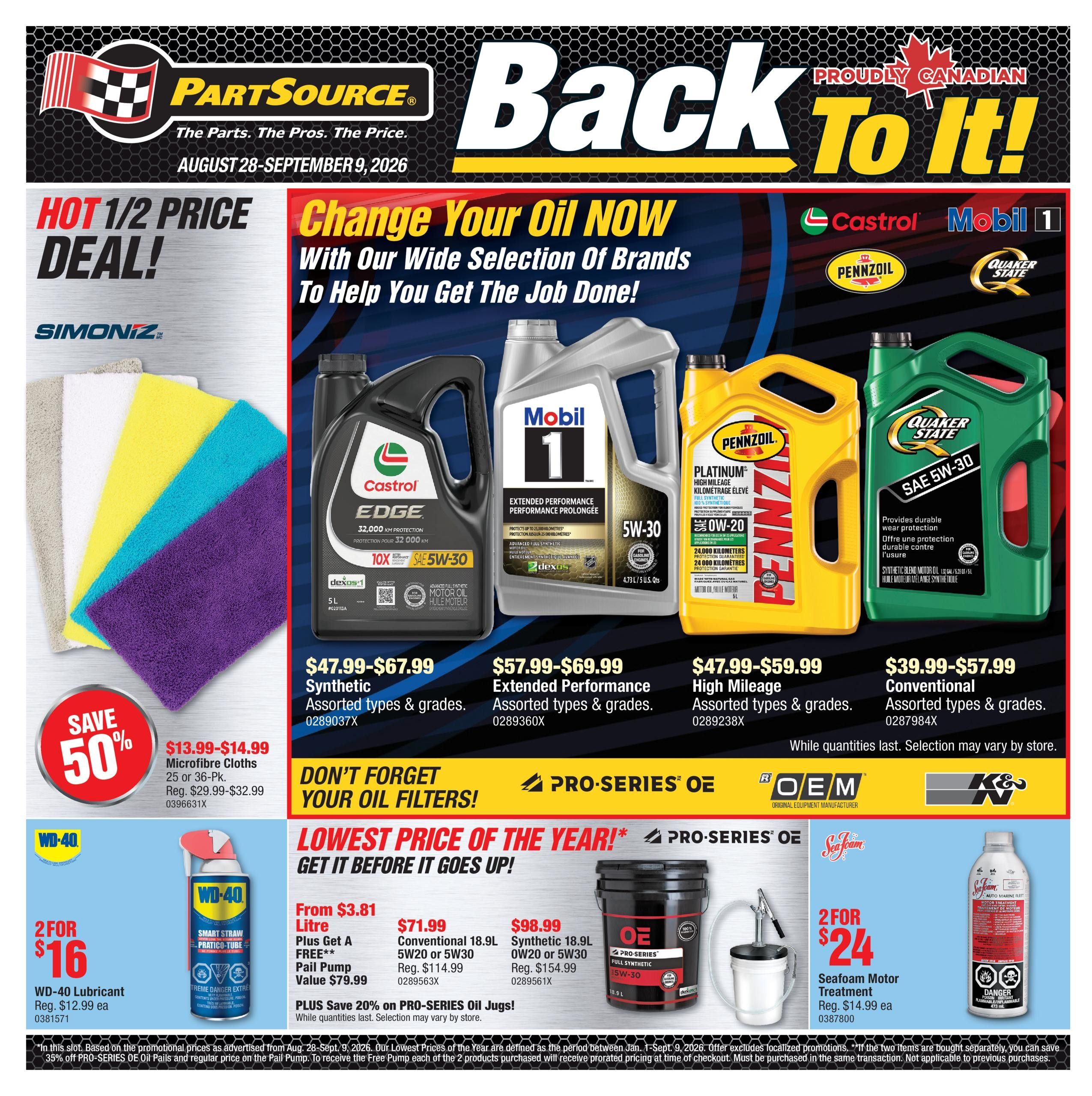 PartSource Flyer August 28 to September 9