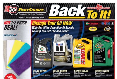 PartSource Flyer August 28 to September 9