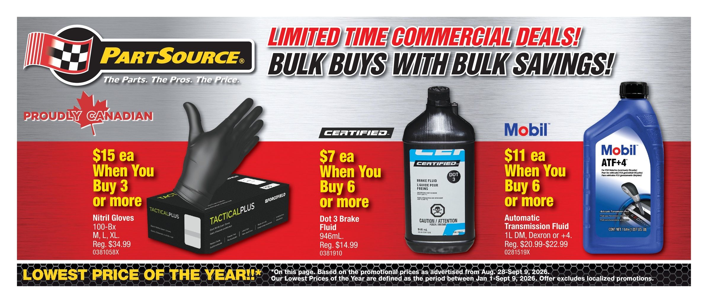 PartSource Flyer August 28 to September 9