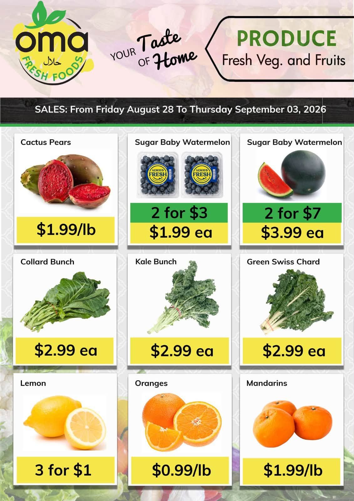 Oma Fresh Foods Flyer August 28 to September 3