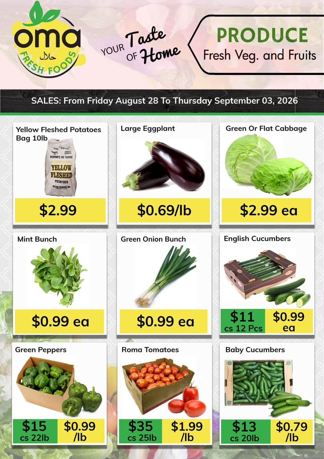 Oma Fresh Foods Flyer August 28 to September 3