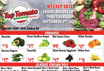 Top Tomato Amboy Weekly Ad August 28 - September 3, 2026