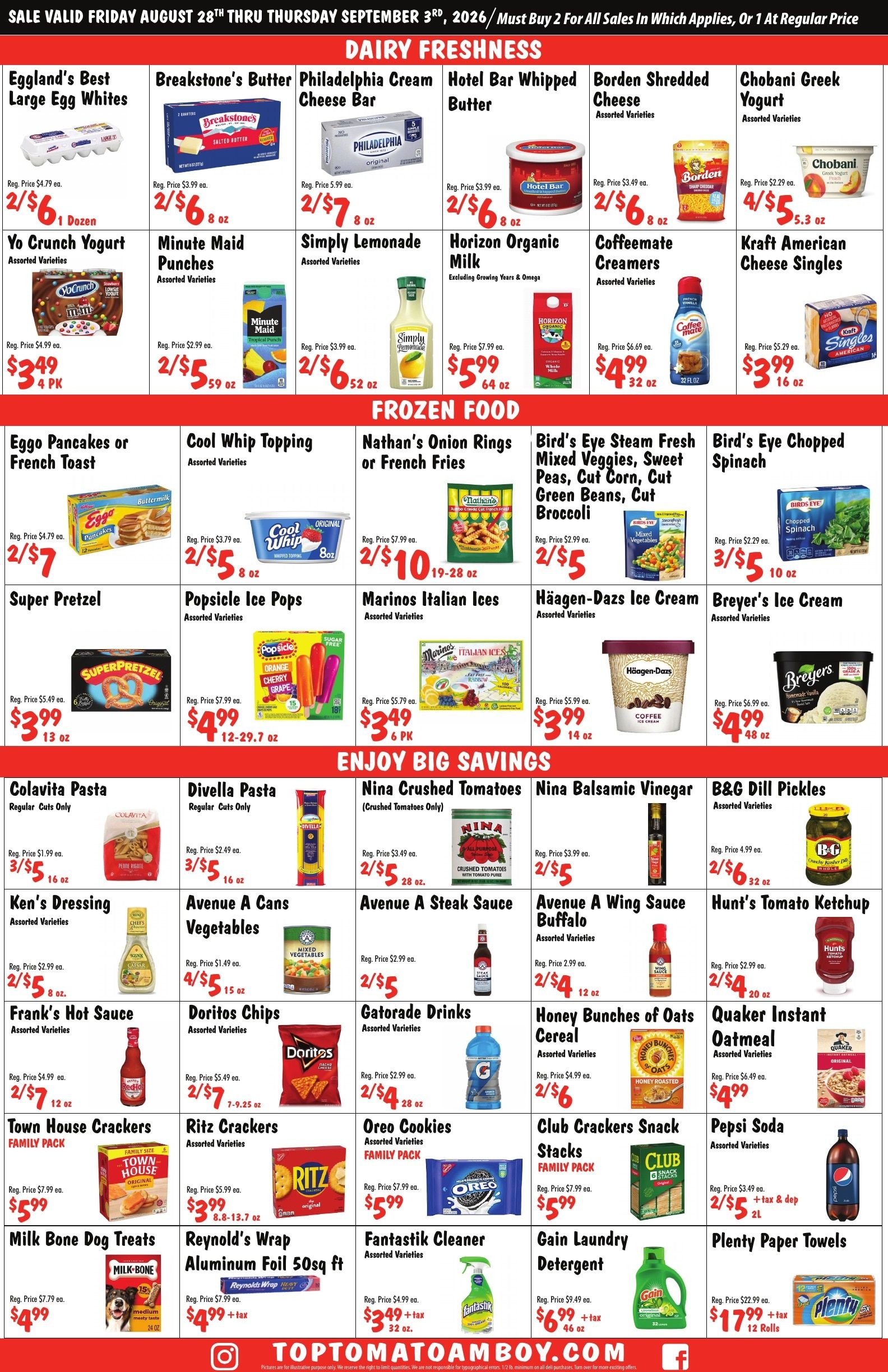 Top Tomato Amboy Weekly Ad August 28 - September 3, 2026