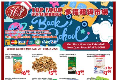 Top Food Supermarket Flyer August 28 to September 3