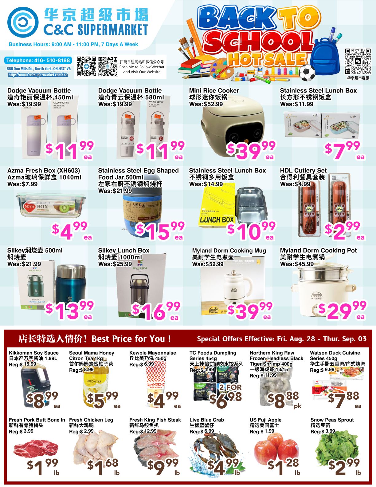 C&C Supermarket Flyer August 28 to September 3