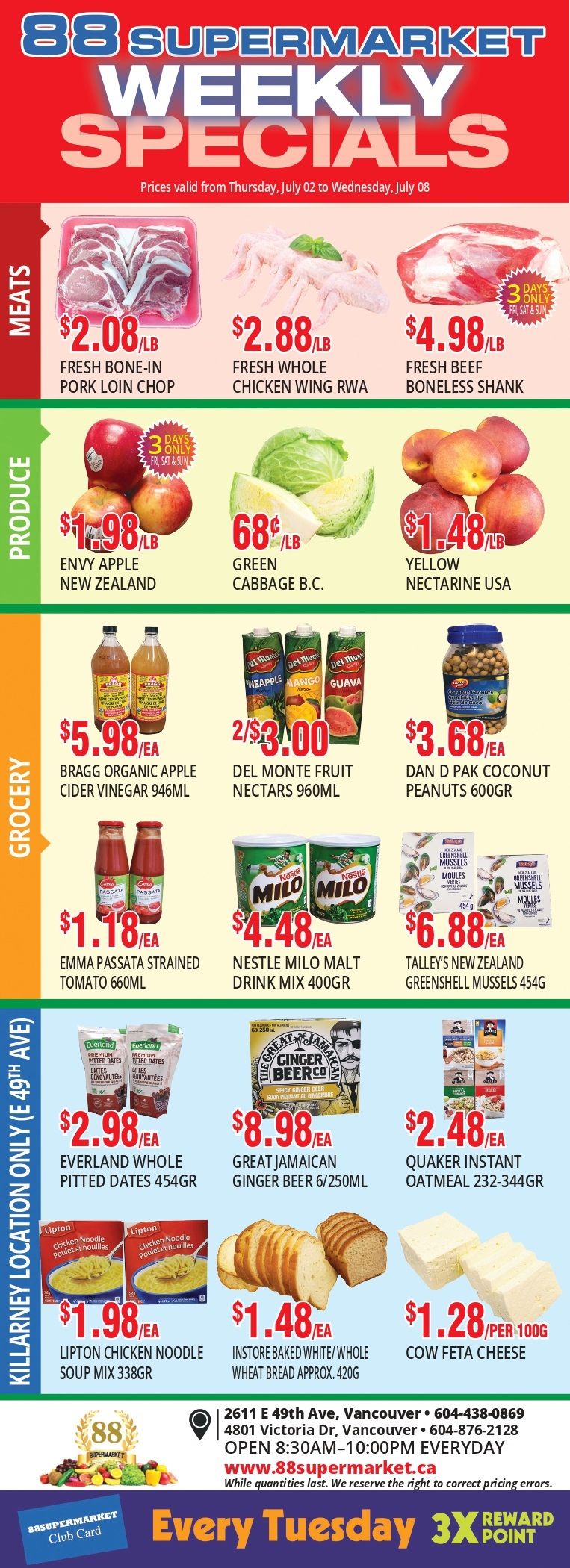 88 Supermarket Flyer July 2 to 8