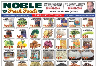 Noble Fresh Foods Flyer July 2 to 8
