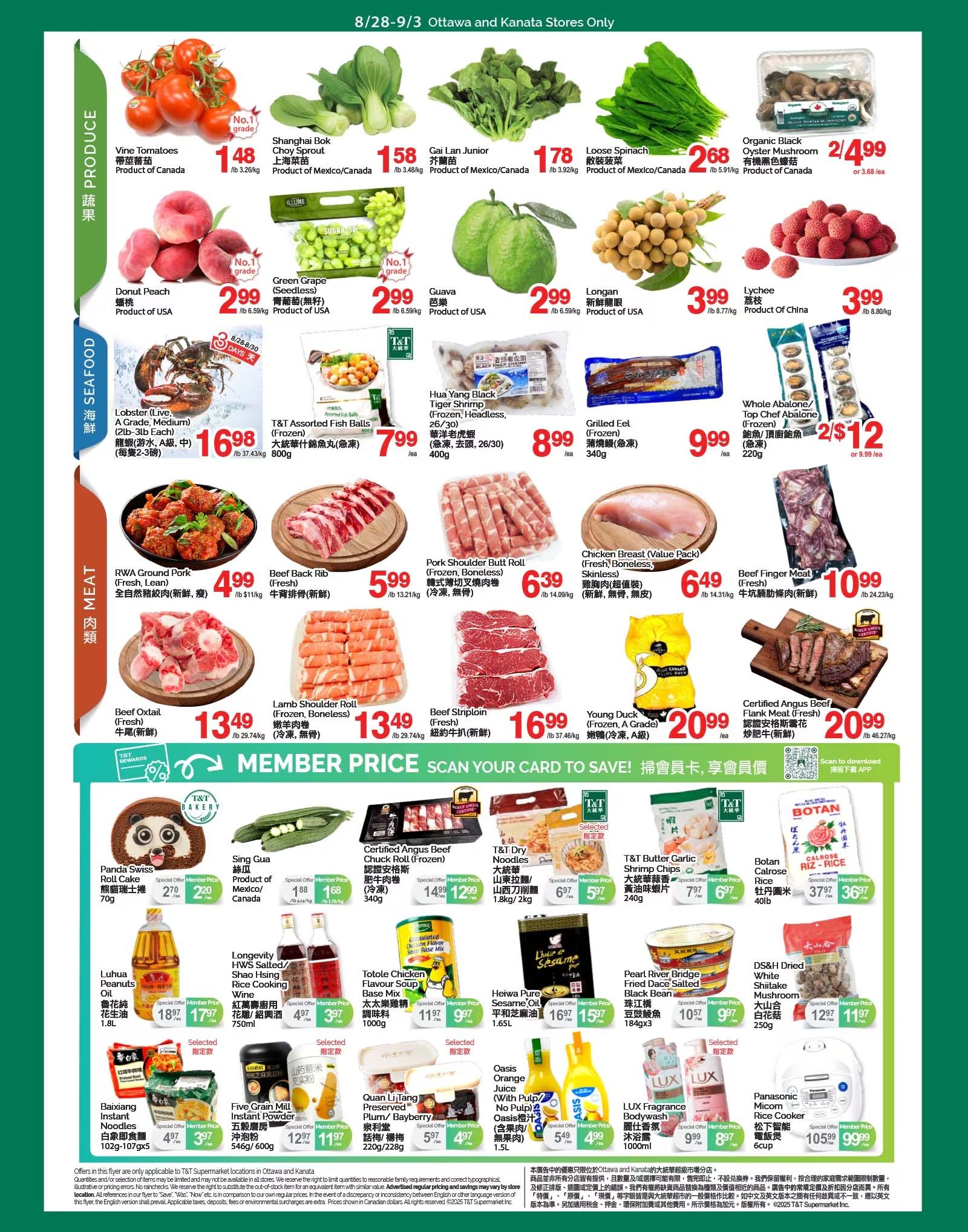 T&T Supermarket (Ottawa & Kanata) Flyer August 28 to September 3
