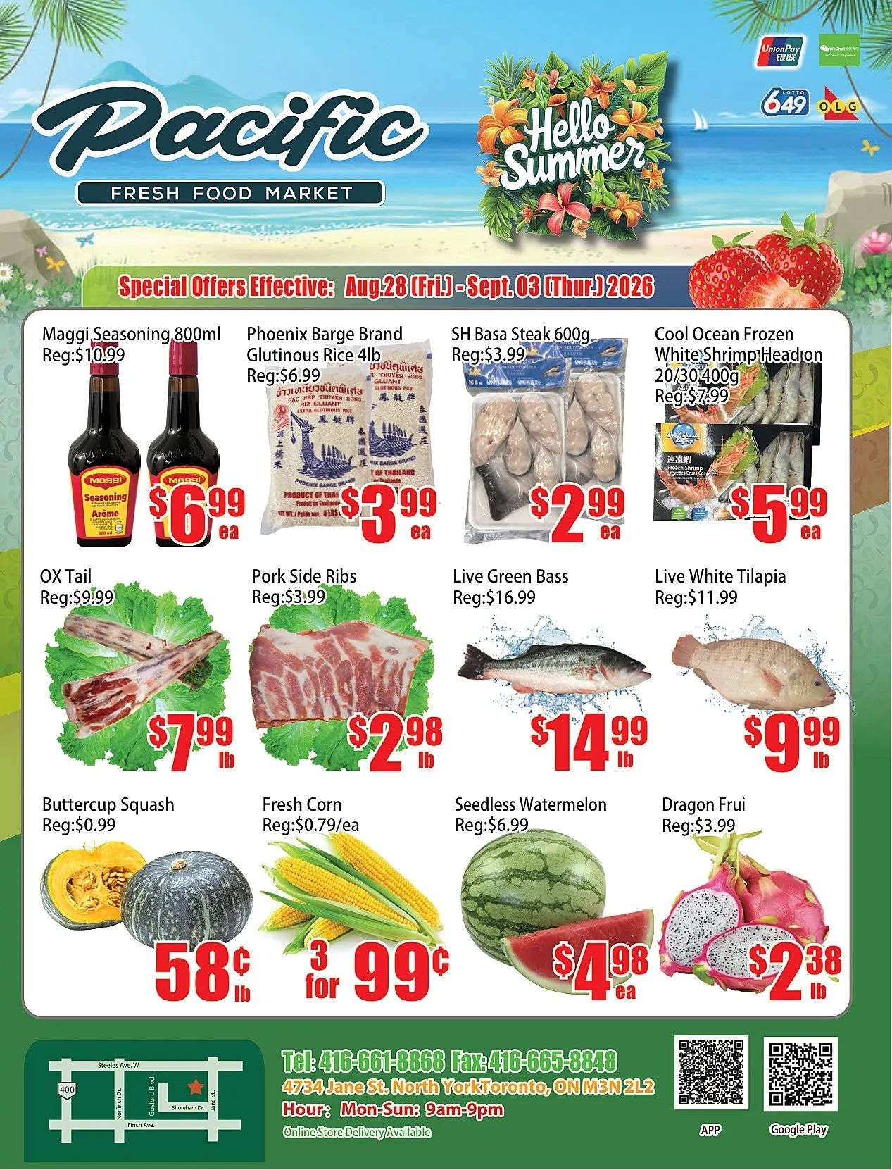 Pacific Fresh Food Market (North York) Flyer August 28 to September 3