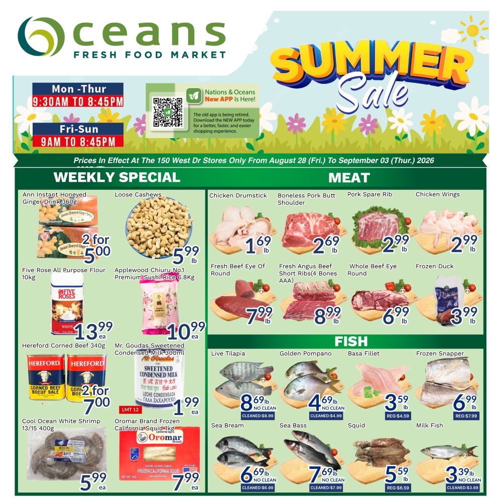 Oceans Fresh Food Market (Brampton) Flyer August 28 to September 3