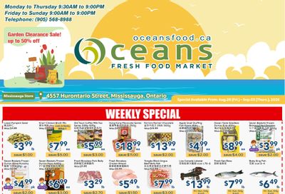 Oceans Fresh Food Market (Mississauga) Flyer August 28 to September 3