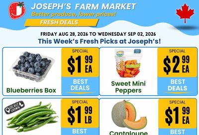 Joseph's Farm Market Flyer August 28 to September 2