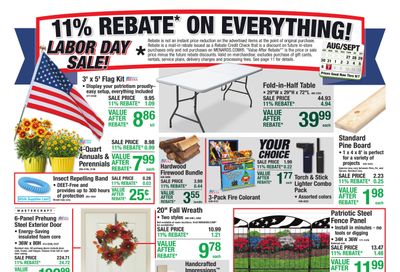 Menards (Joliet–Downers Grove Area, IL–IN) 11% Rebate Sale Weekly Ad August 26 - September 8, 2026