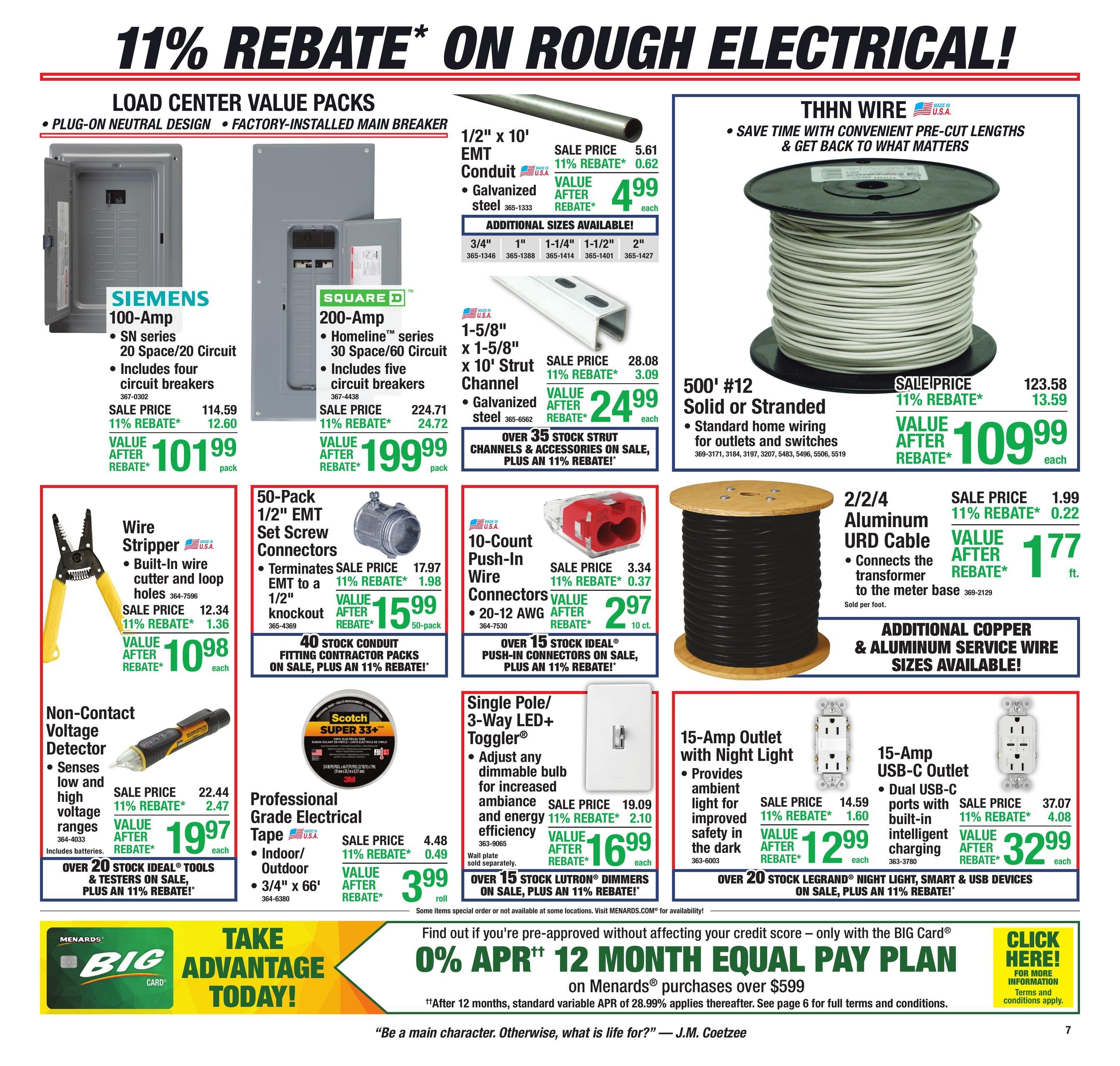 Menards (Joliet–Downers Grove Area, IL–IN) 11% Rebate Sale Weekly Ad August 26 - September 8, 2026