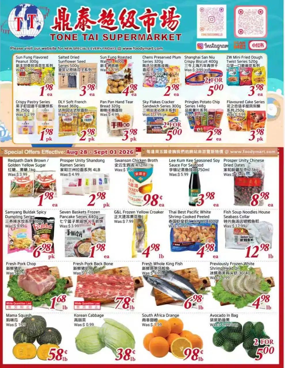 Tone Tai Supermarket Flyer August 28 to September 3
