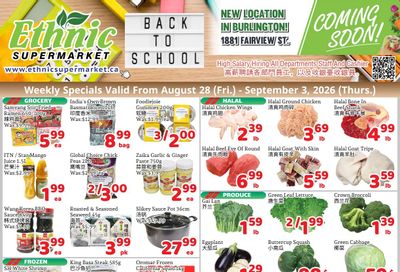 Ethnic Supermarket (Milton) Flyer August 28 to September 3