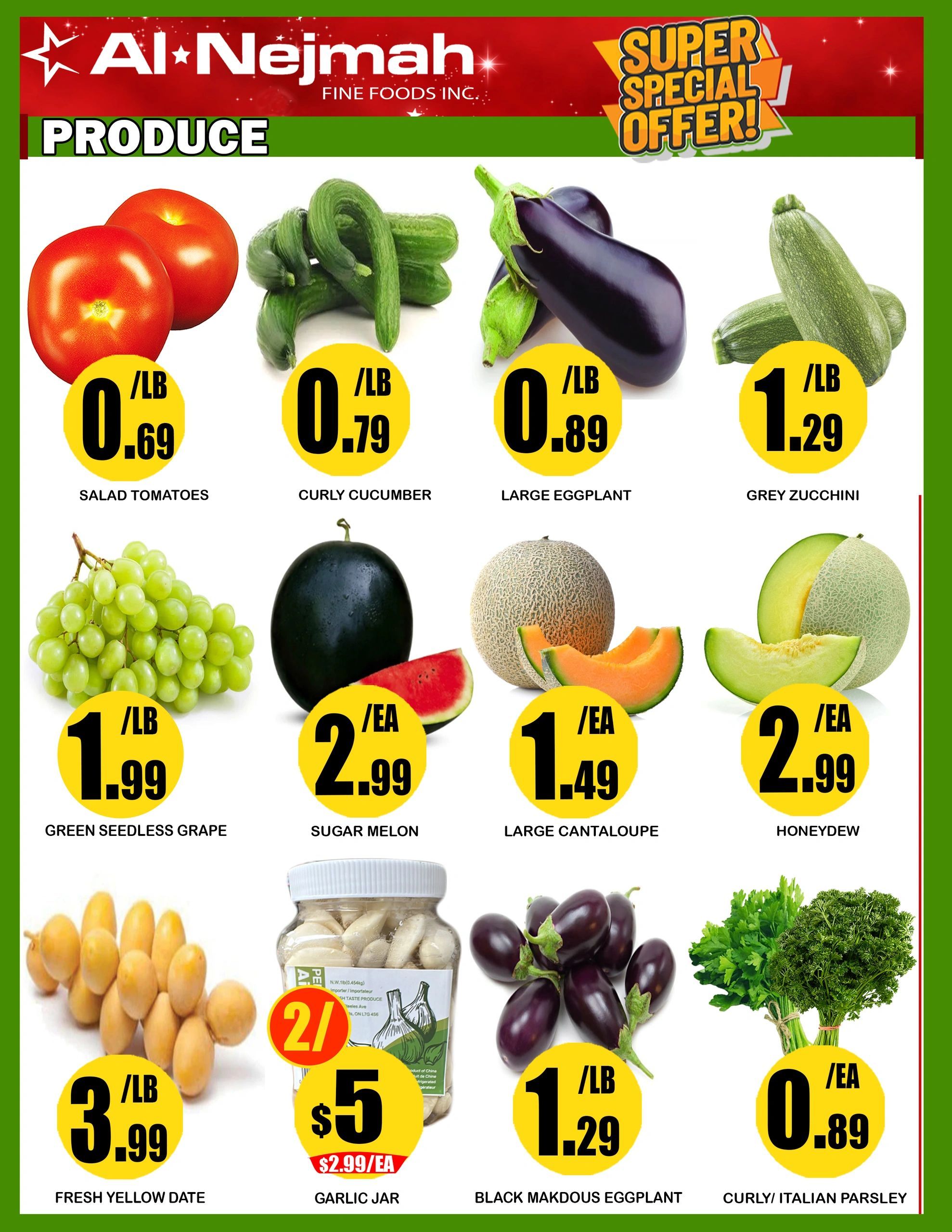 Alnejmah Fine Foods Inc. Flyer August 28 to September 3