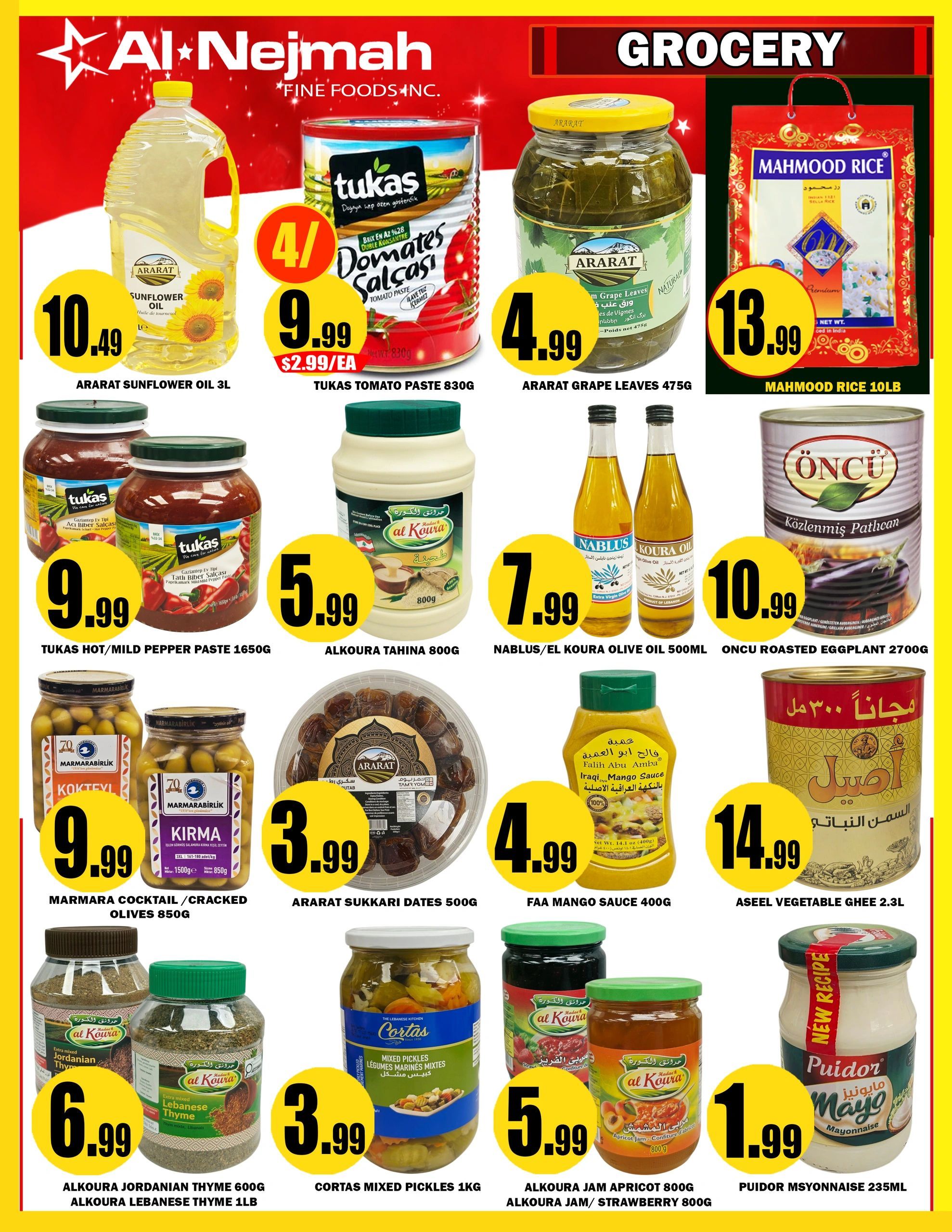 Alnejmah Fine Foods Inc. Flyer August 28 to September 3