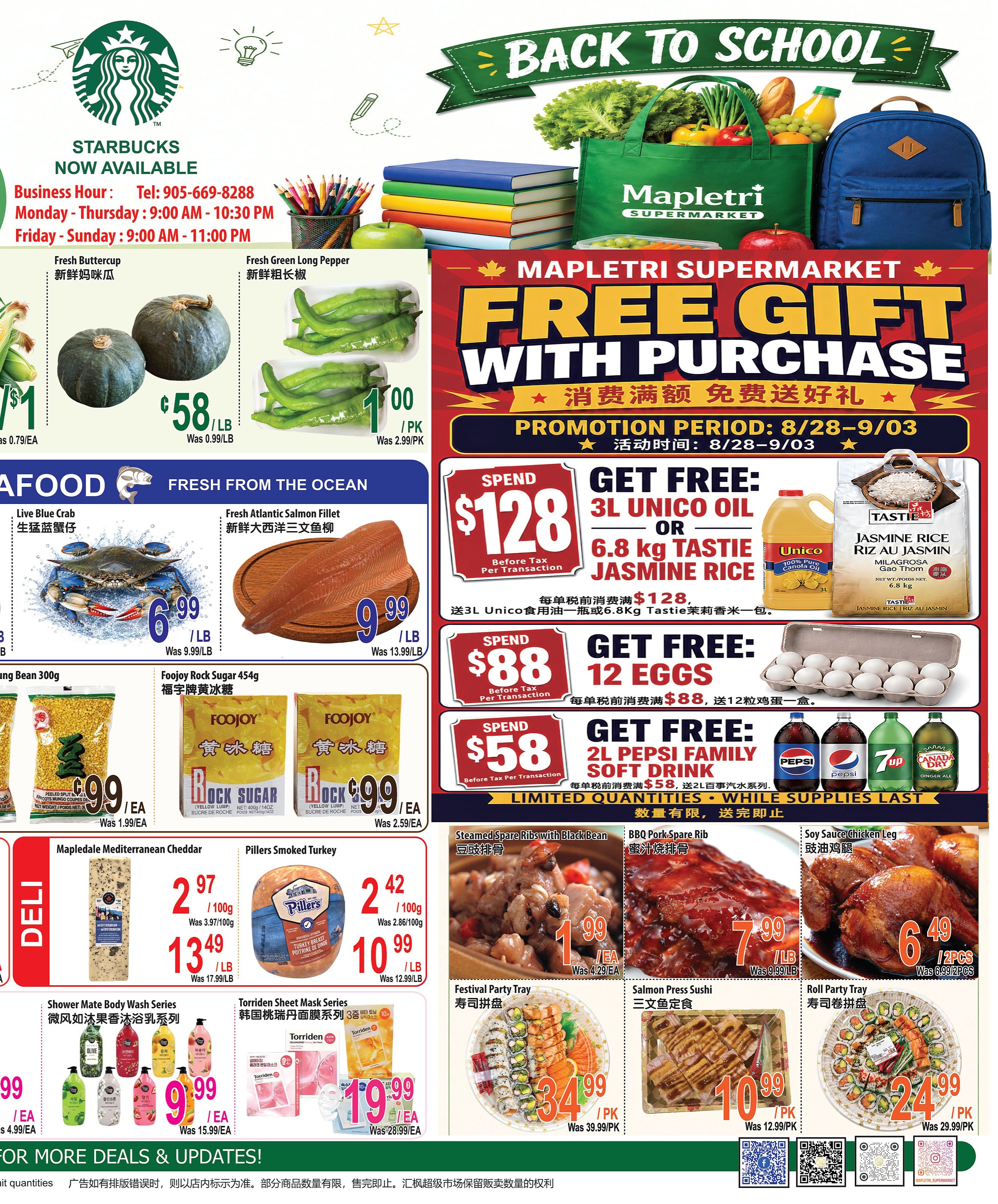Mapletri Supermarket Flyer August 28 to September 3