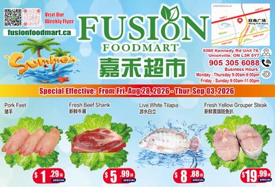 Fusion Supermarket (Unionville)  Flyer August 28 to September 3