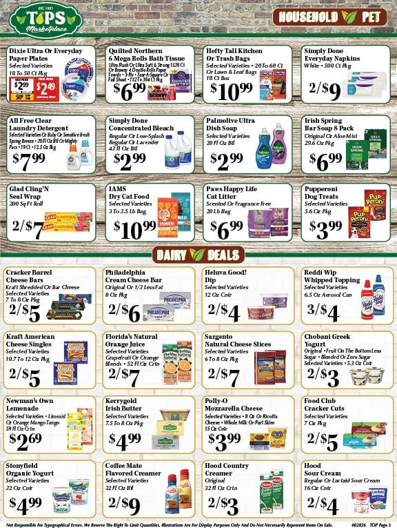 Tops Marketplace Weekly Ad August 28 - September 3, 2026
