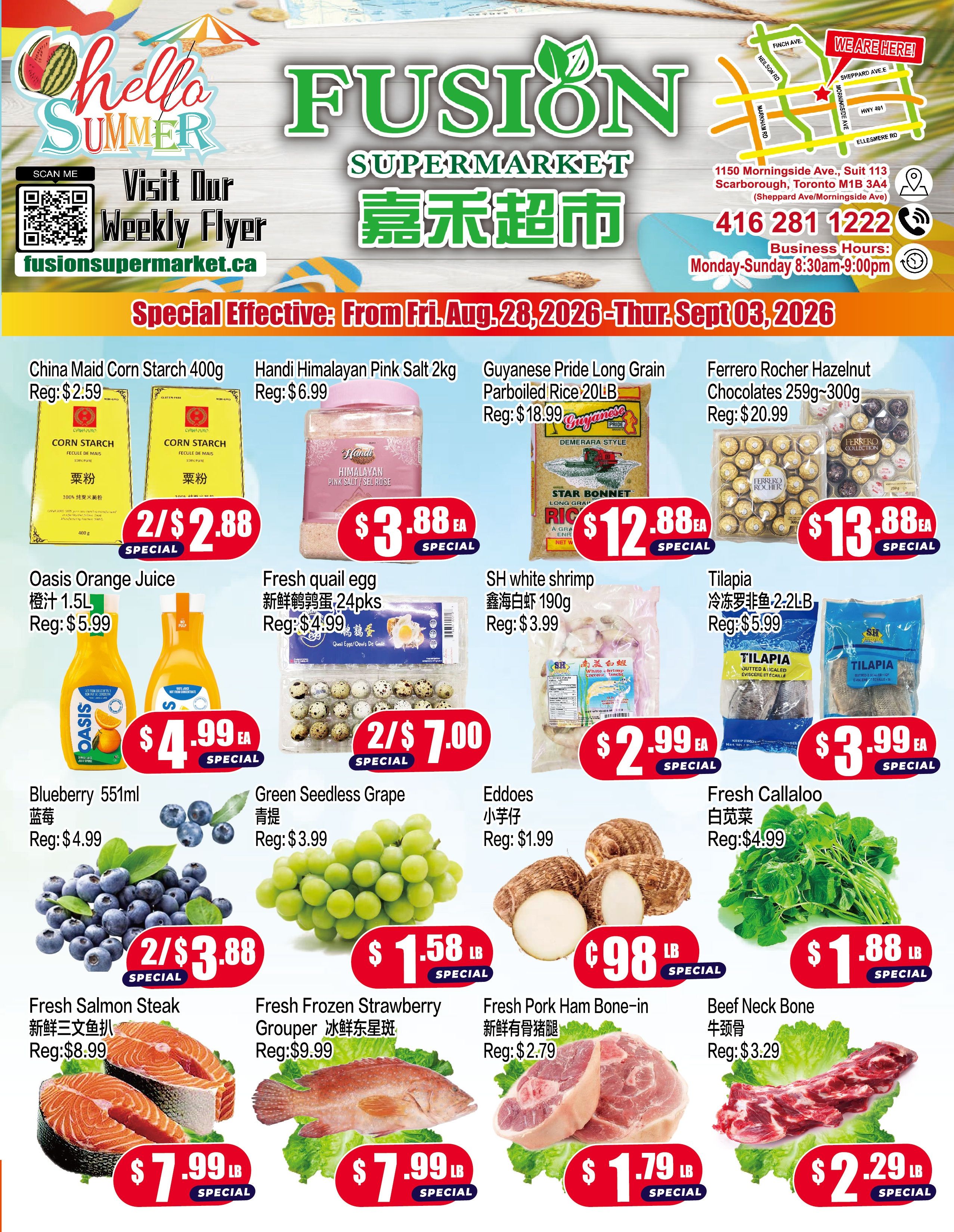 Fusion Supermarket (Scarborough) Flyer August 28 to September 3