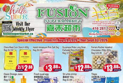 Fusion Supermarket (Scarborough) Flyer August 28 to September 3