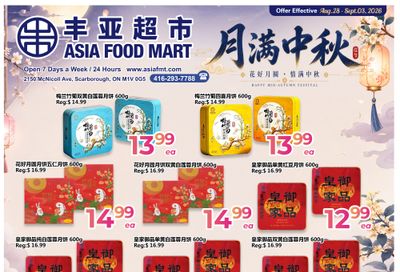Asia Food Mart Flyer August 28 to September 3