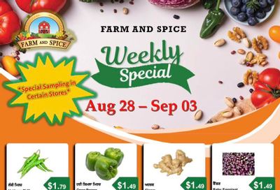 Farm And Spice Grocers Flyer August 28 to September 3