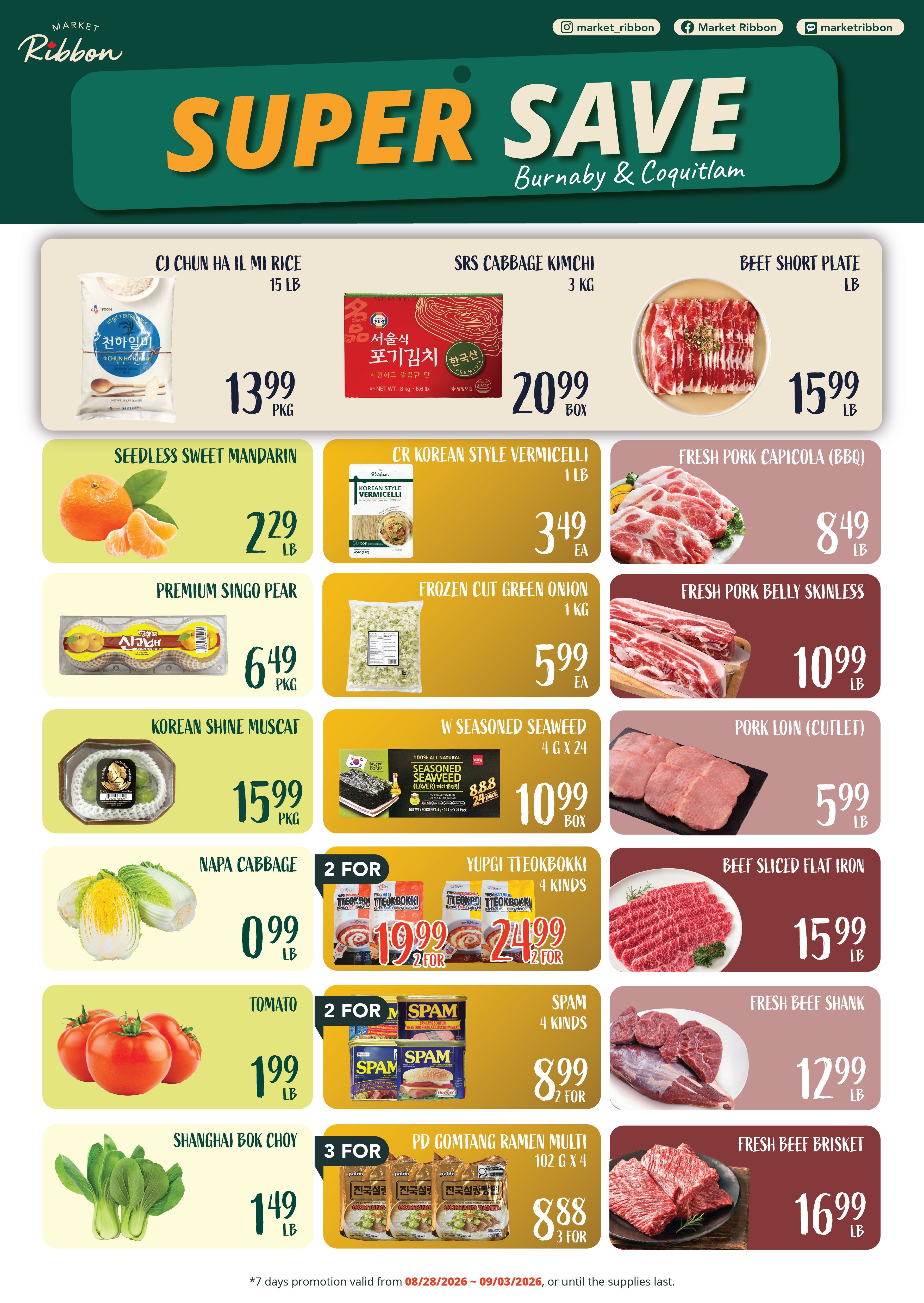 Market Ribbon Flyer August 28 to September 3