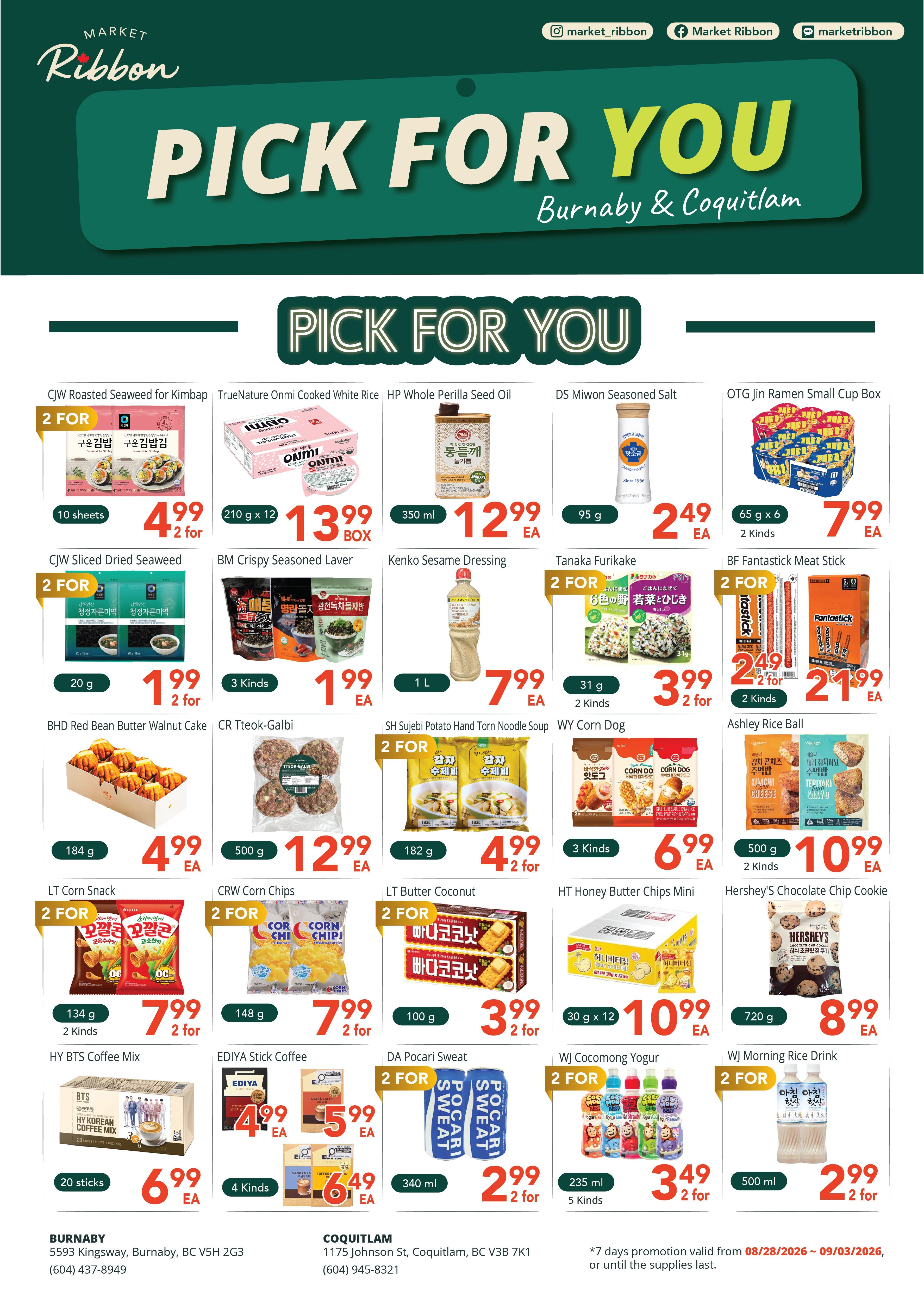 Market Ribbon Flyer August 28 to September 3