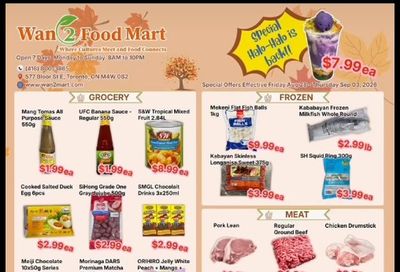 Wan 2 Food Mart Flyer August 28 to September 3