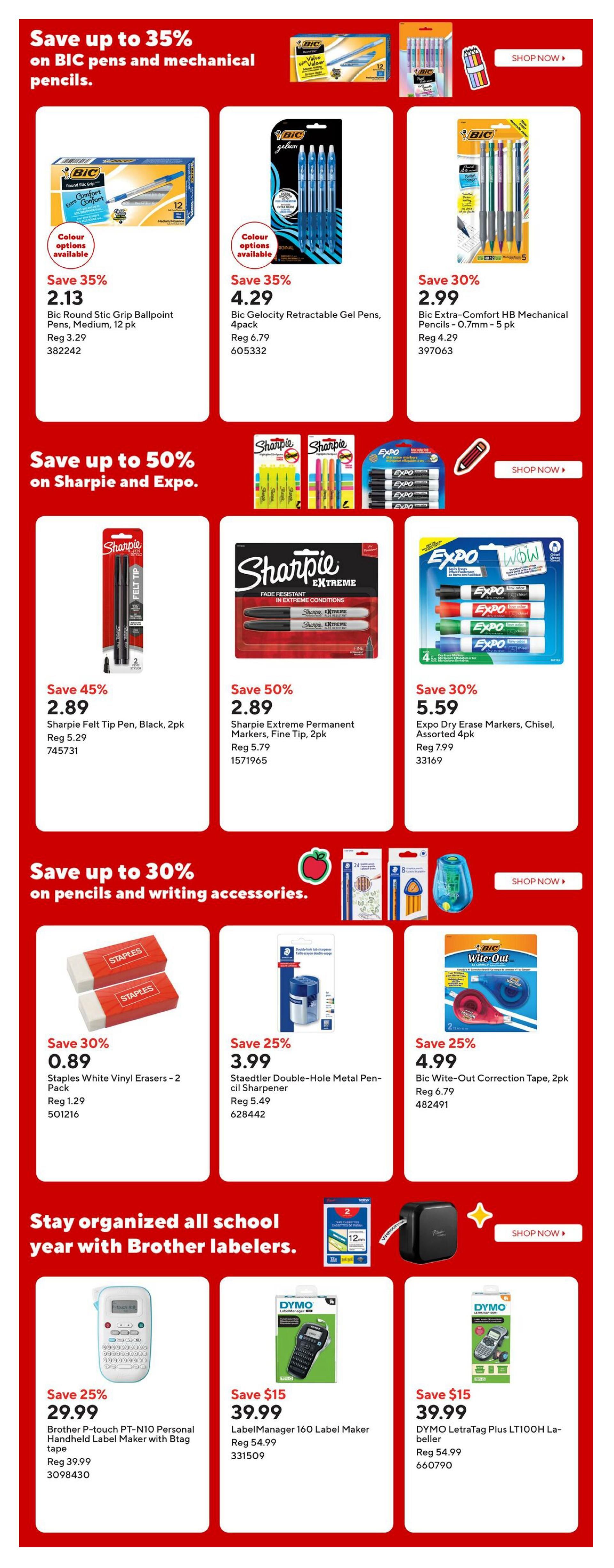Staples Flyer August 28 to September 3