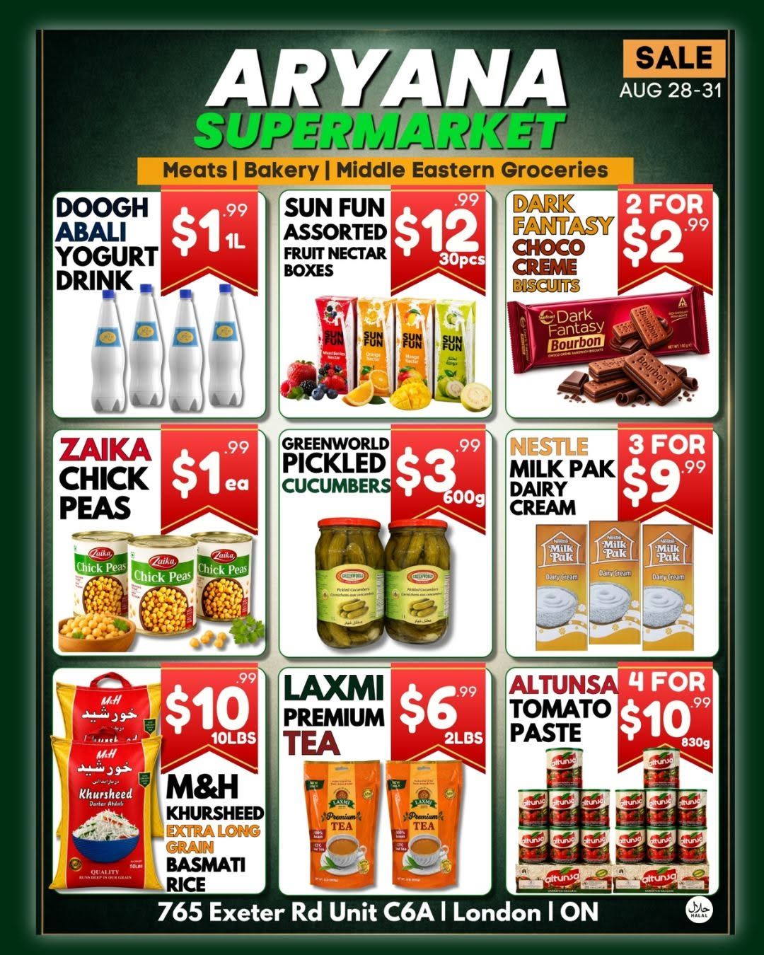 Aryana Supermarket (London) Flyer August 28 to 31