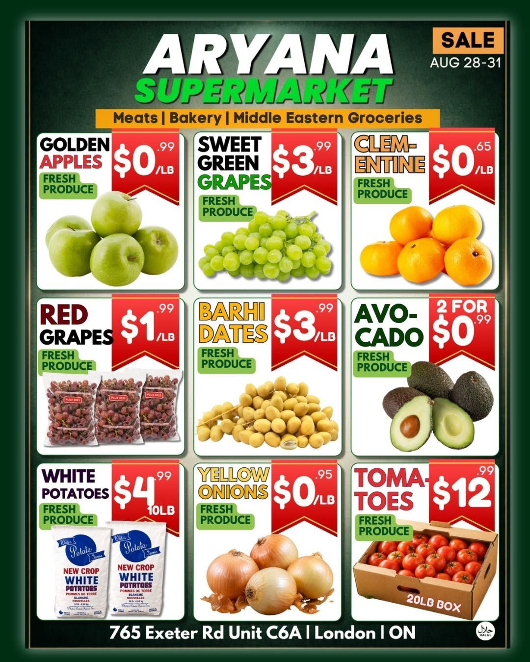 Aryana Supermarket (London) Flyer August 28 to 31