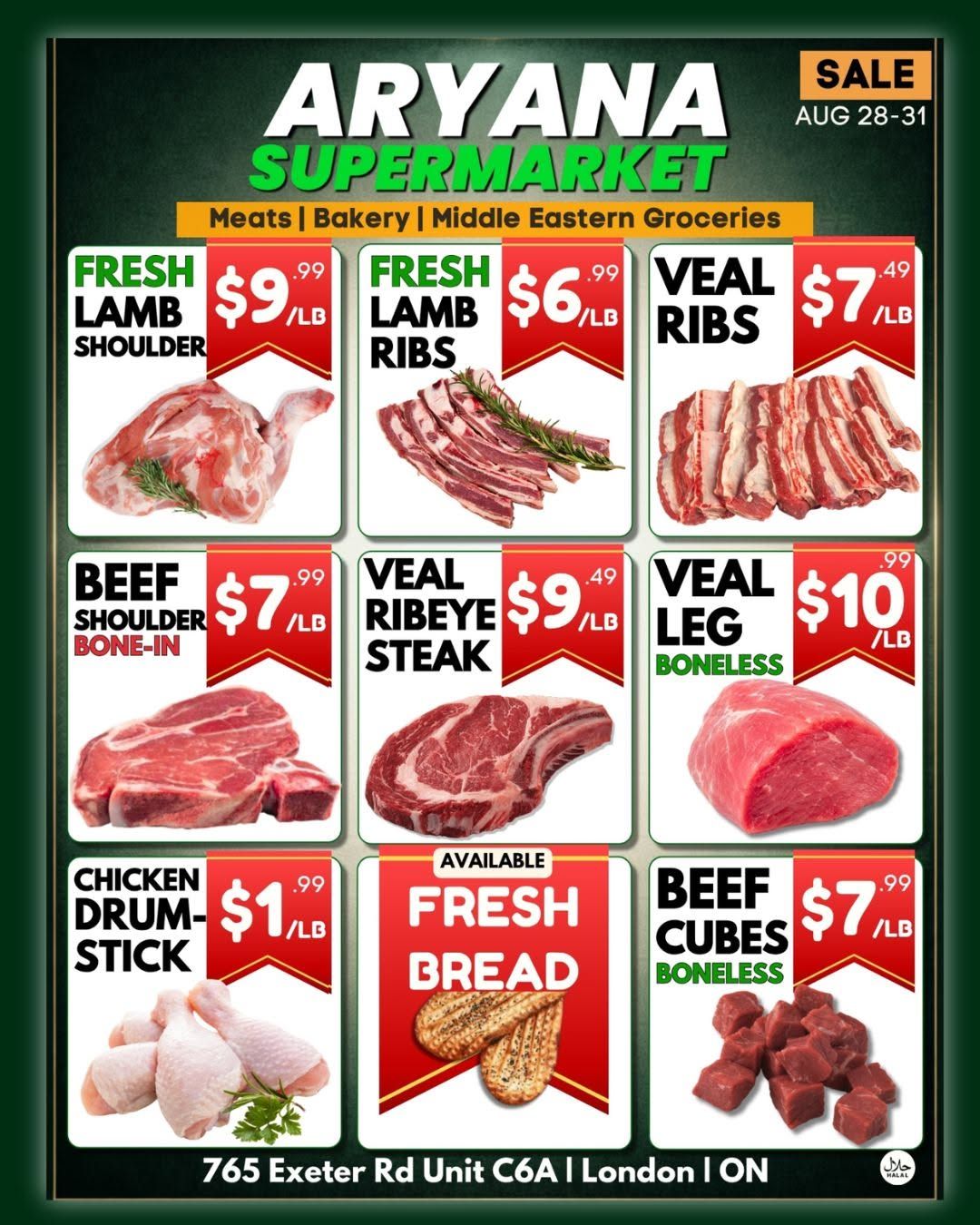 Aryana Supermarket (London) Flyer August 28 to 31