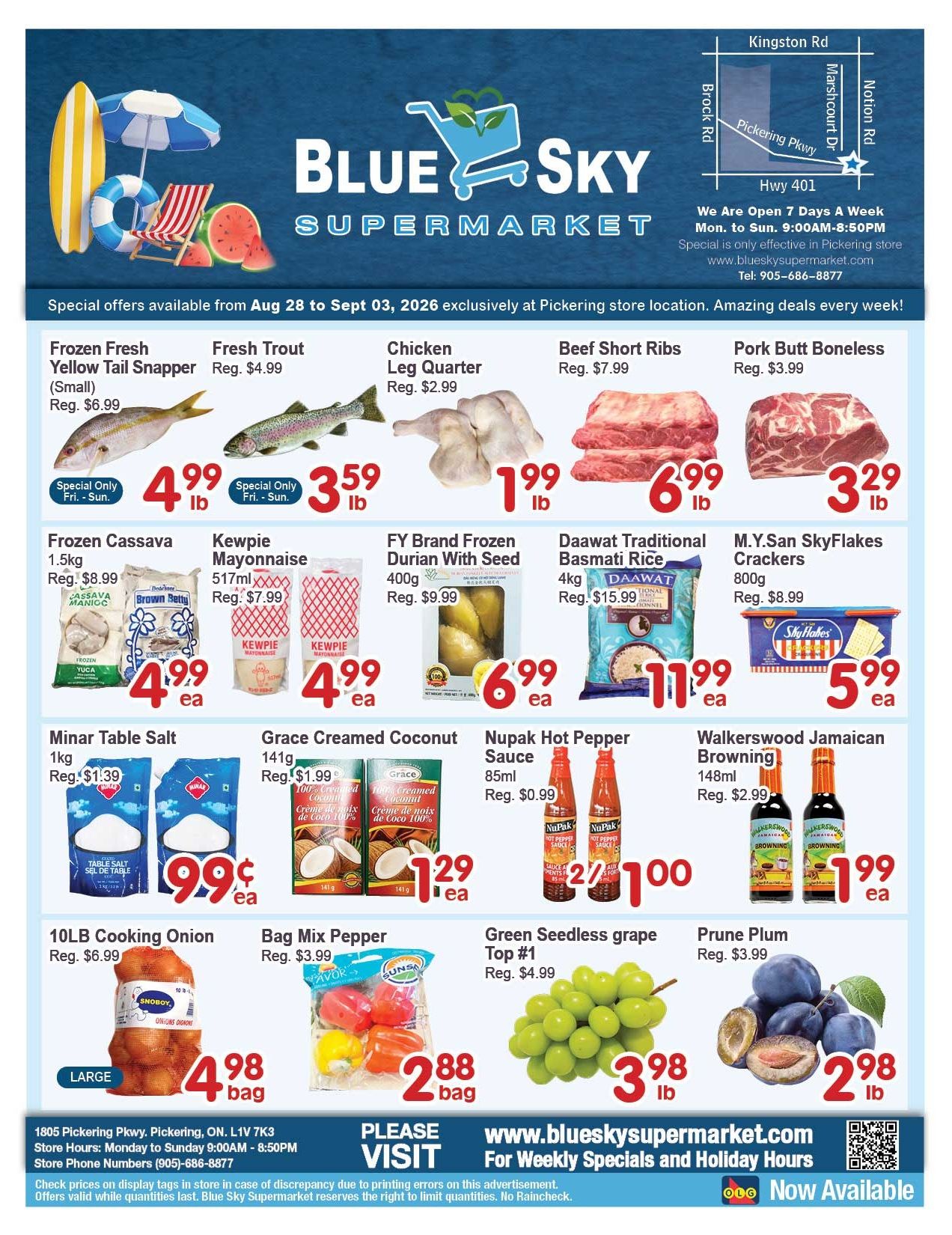 Blue Sky Supermarket (Pickering) Flyer August 28 to September 3