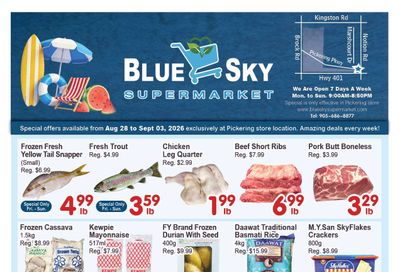 Blue Sky Supermarket (Pickering) Flyer August 28 to September 3