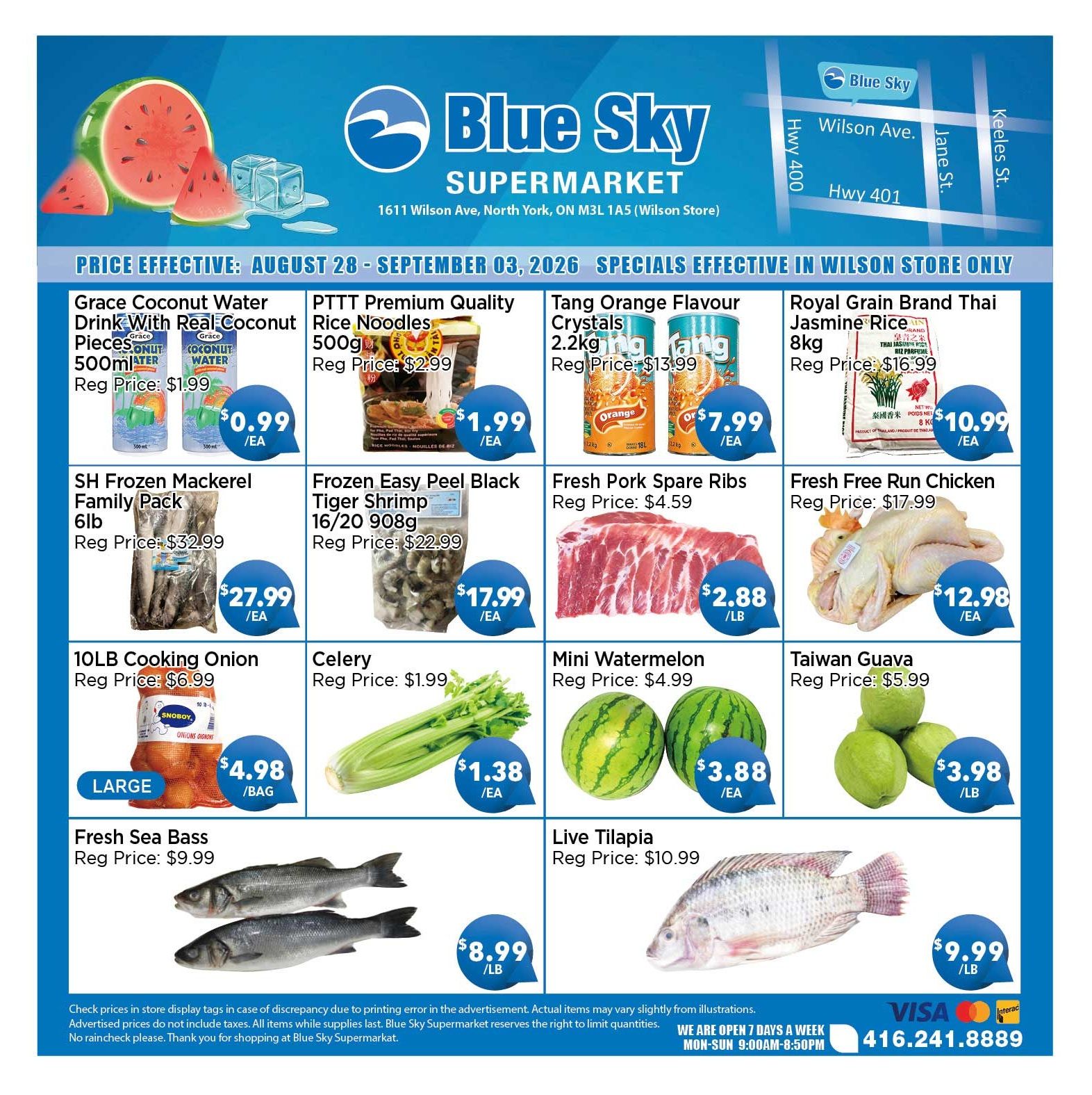 Blue Sky Supermarket (North York) Flyer August 28 to September 3