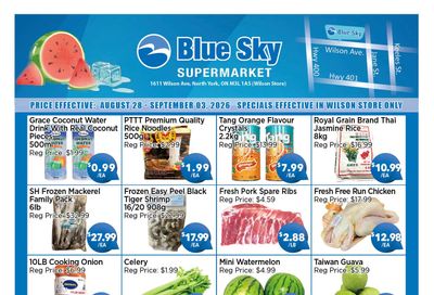 Blue Sky Supermarket (North York) Flyer August 28 to September 3