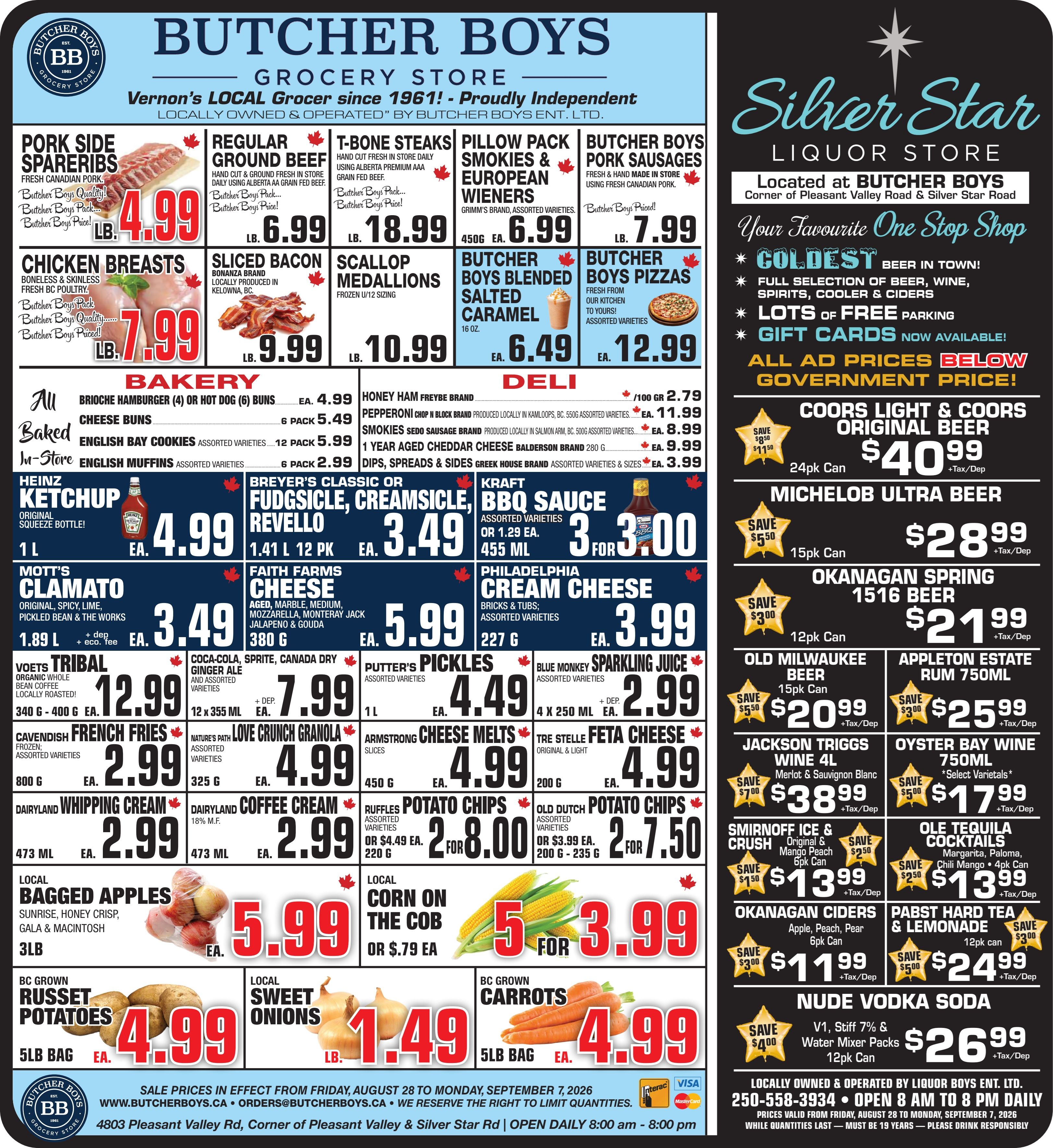 Butcher Boys Grocery Store Flyer August 28 to September 7