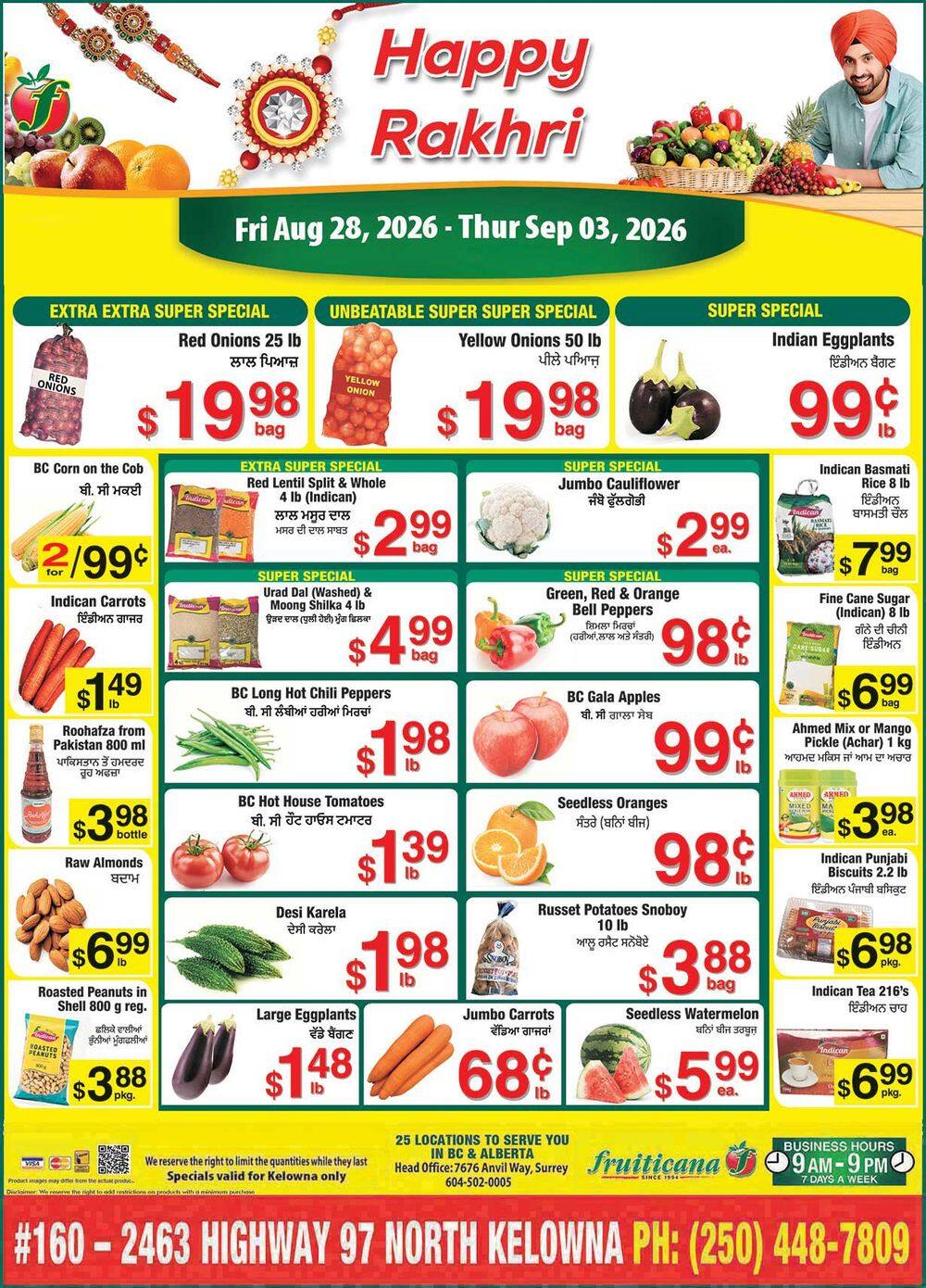 Fruiticana (Kelowna) Flyer August 28 to September 3