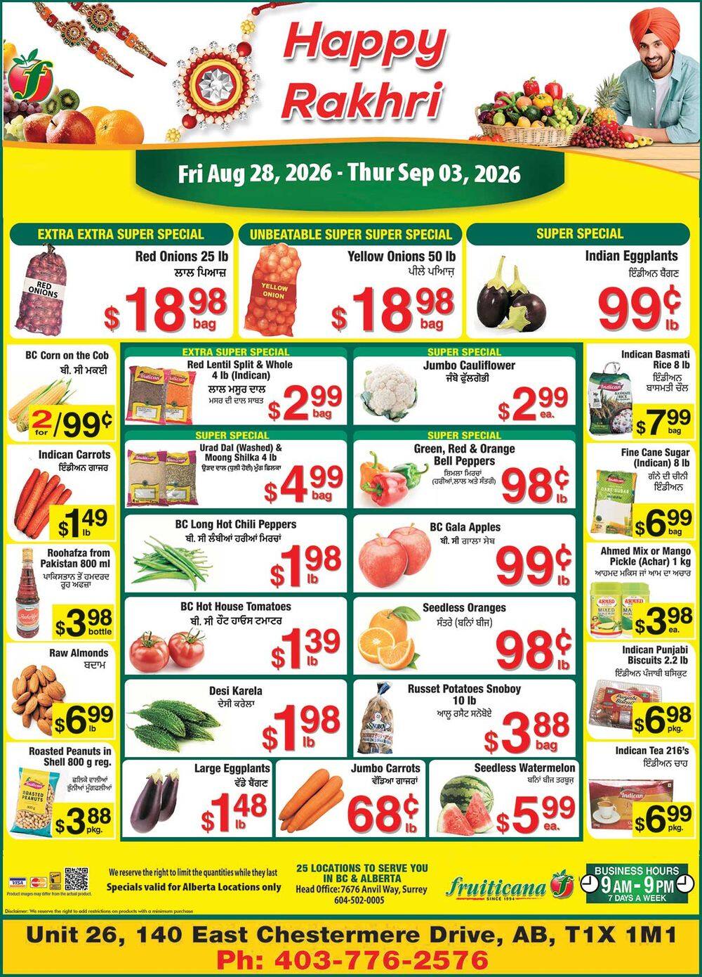 Fruiticana (Chestermere) Flyer August 28 to September 3