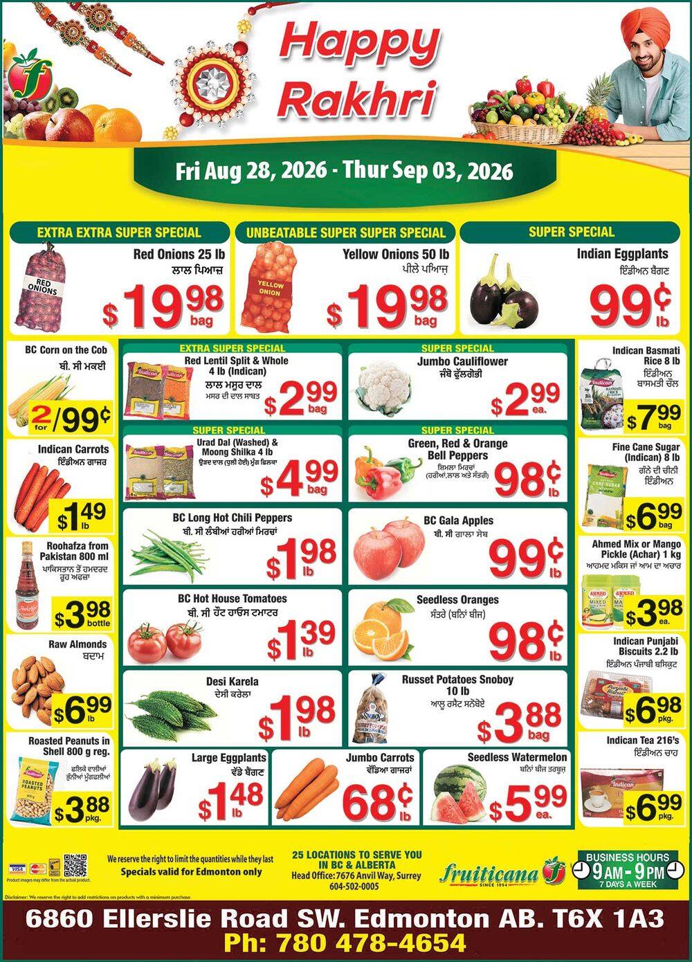 Fruiticana (Edmonton) Flyer August 28 to September 3