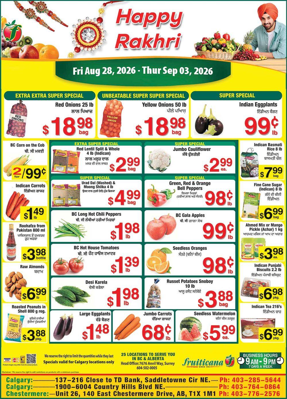 Fruiticana (Calgary) Flyer August 28 to September 3