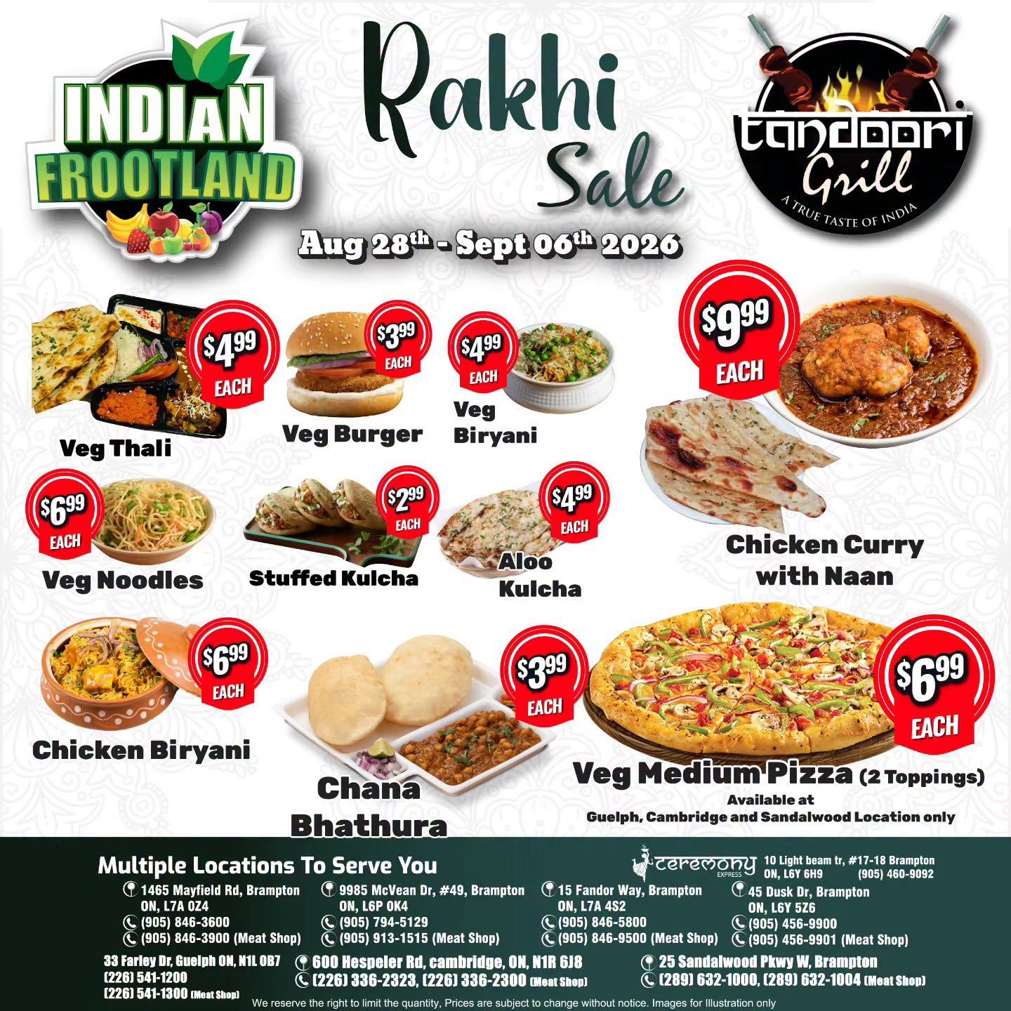 Indian Frootland Flyer August 28 to September 6