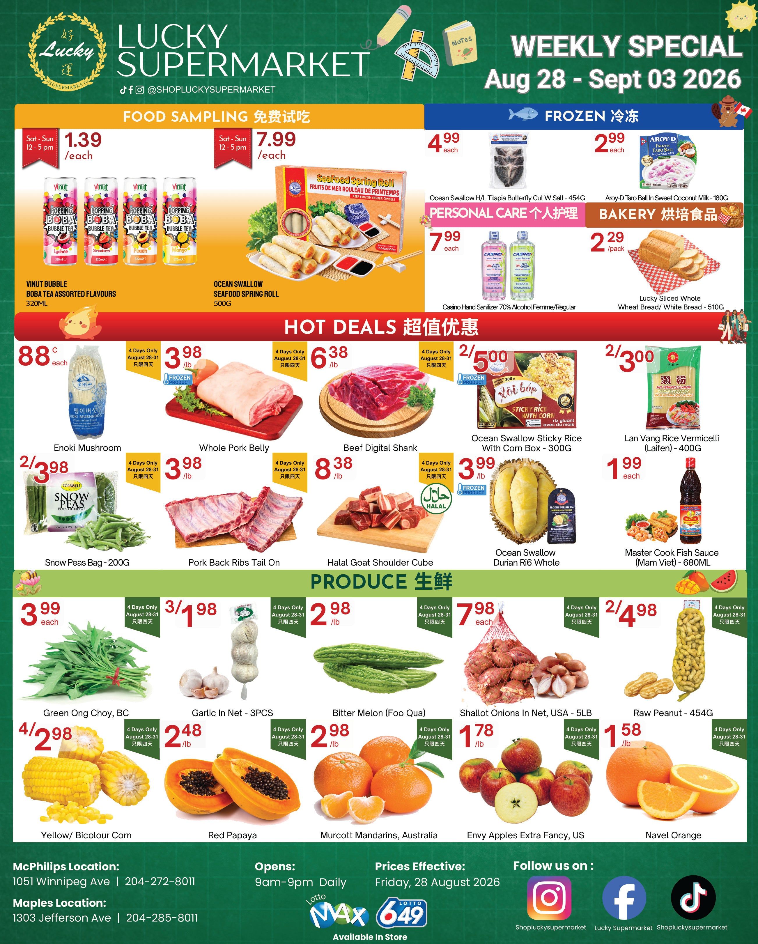 Lucky Supermarket (Winnipeg) Flyer August 28 to September 3