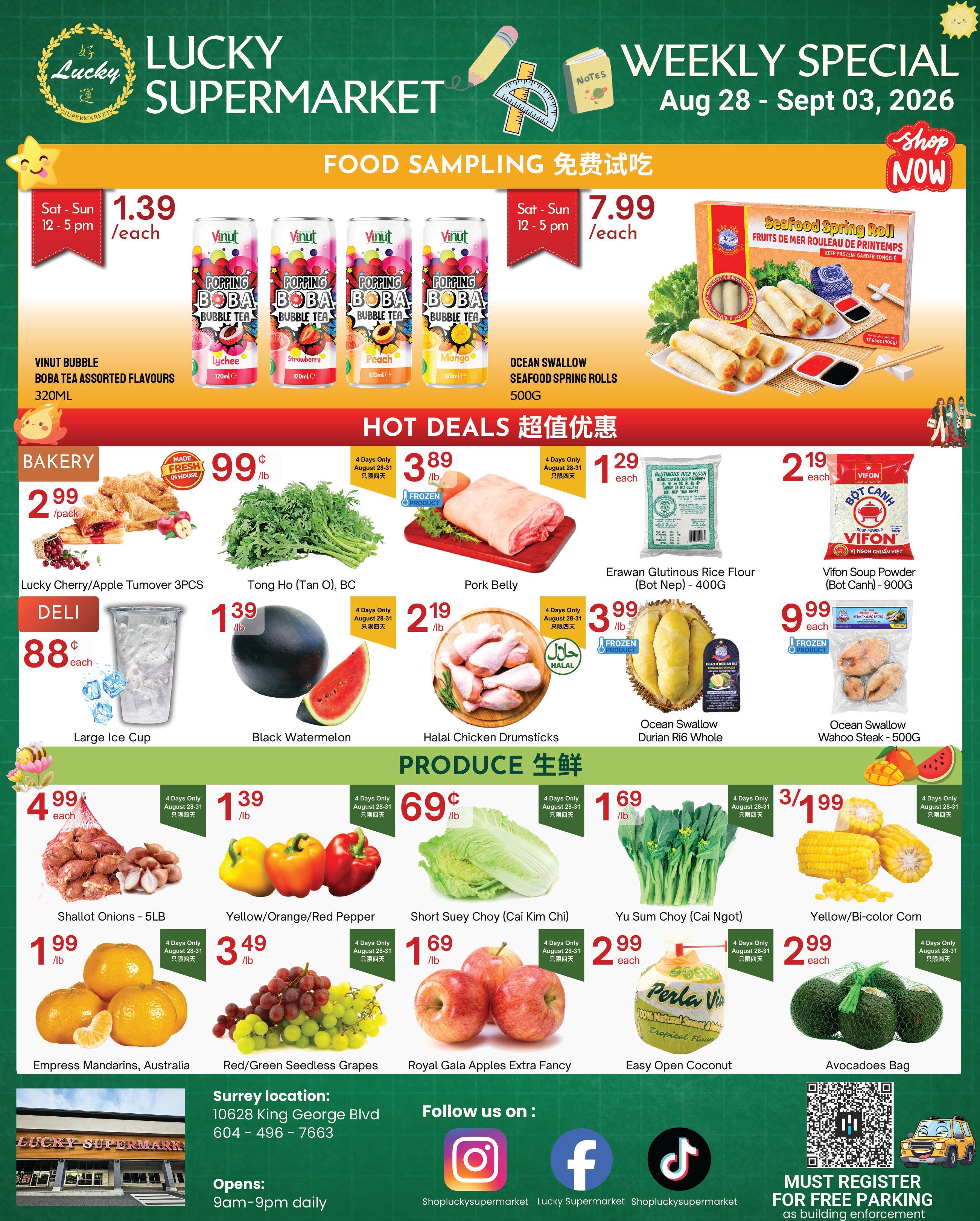 Lucky Supermarket (Surrey) Flyer August 28 to September 3